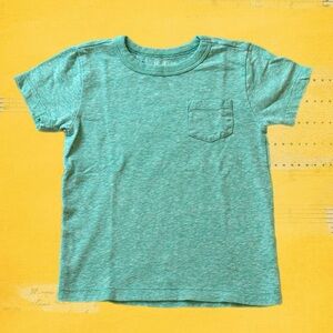 Crewcuts Kids Pastel Green T-Shirt w/ Pocket Size 3 Years / 3T